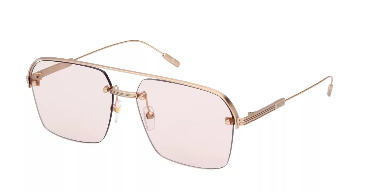 Zegna double discount bridge square sunglasses